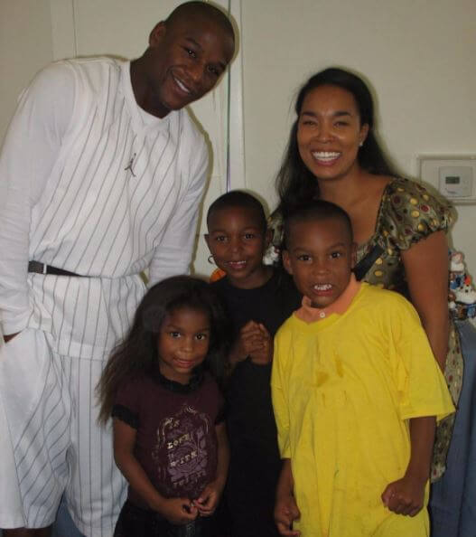 Zion Shamaree Mayweather with his family.